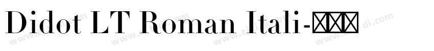 Didot LT Roman Itali字体转换